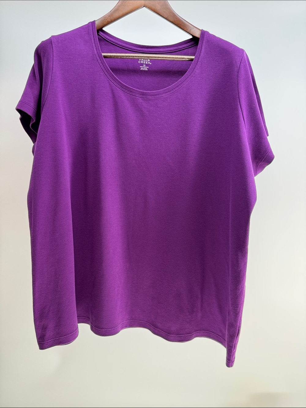 Falls Creek Purple Short-Sleeve Crewneck Top